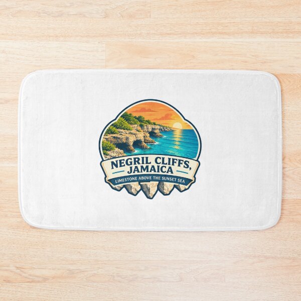 Item preview, Negril Cliffs, Jamaica Limestone Above The Sunset Sea Travel Destination Vacation Souvenir designed and sold by Star3NowForMe.