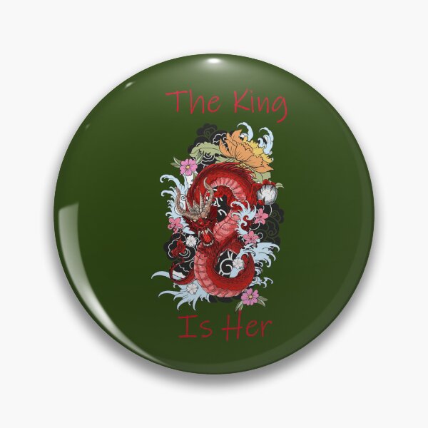 Item preview, Asian Dragon The King Is Her designed and sold by CuriousKingShop.