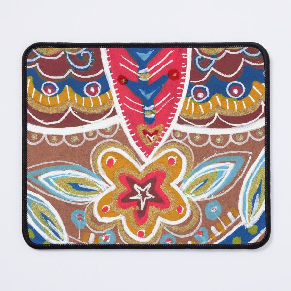Item preview, Blue Moth and Tulips, Boho Terracotta Art designed and sold by Fani*.