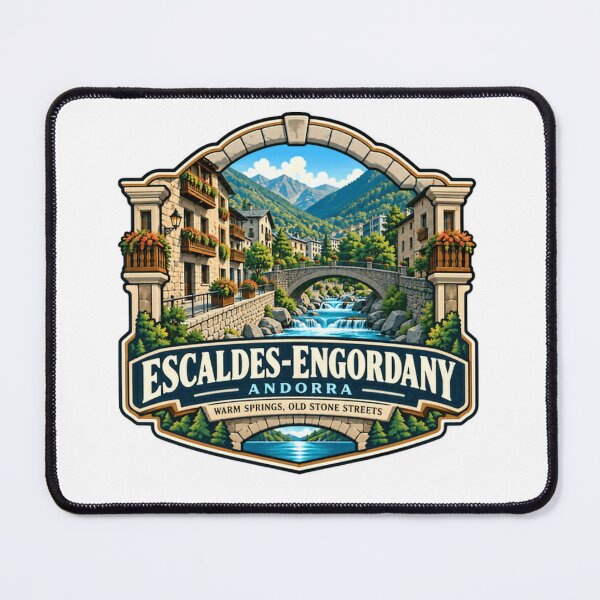 Item preview, Escaldes-Engordany Andorra Travel Destination Warm Springs Old Stone Streets Souvenir designed and sold by RetroMini2026.