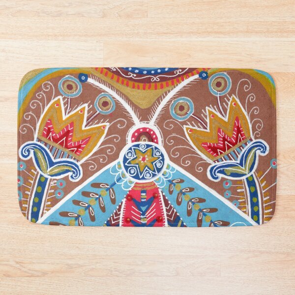 Item preview, Blue Moth and Tulips, Boho Terracotta Art designed and sold by Fani*.