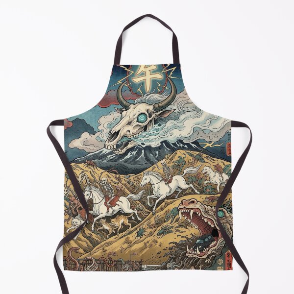 Item preview, Japanese Zodiac Year of the Horse Ukiyo-e Yokai Monster Art designed and sold by manbou-japan.