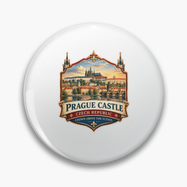 Item preview, Prague Castle Czech Republic Crown Above The Vltava European Travel Souvenir designed and sold by RetroMini2026.