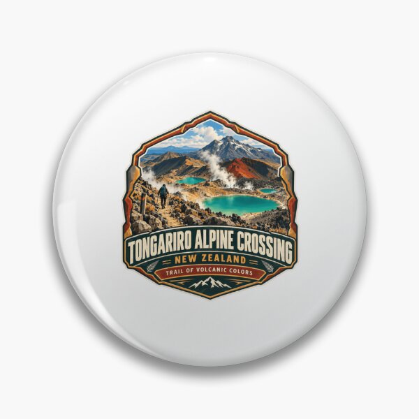 Item preview, Tongariro Alpine Crossing New Zealand Trail Of Volcanic Colors Hiking Travel Souvenir designed and sold by RetroMini2026.
