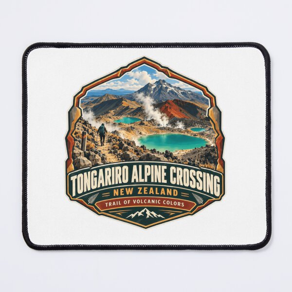 Item preview, Tongariro Alpine Crossing New Zealand Trail Of Volcanic Colors Hiking Travel Souvenir designed and sold by RetroMini2026.