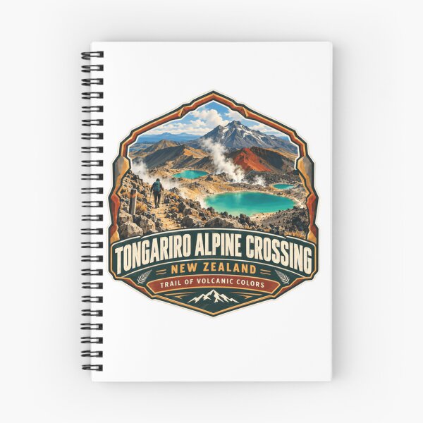 Item preview, Tongariro Alpine Crossing New Zealand Trail Of Volcanic Colors Hiking Travel Souvenir designed and sold by RetroMini2026.