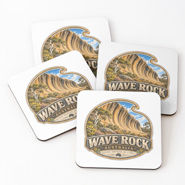 Item preview, Wave Rock Australia Stone Frozen In Time Australian Landmark Travel Explorer designed and sold by RetroMini2026.