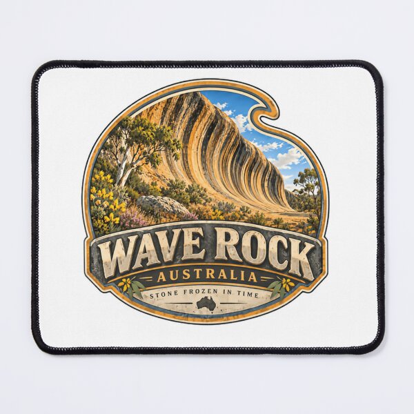 Item preview, Wave Rock Australia Stone Frozen In Time Australian Landmark Travel Explorer designed and sold by RetroMini2026.