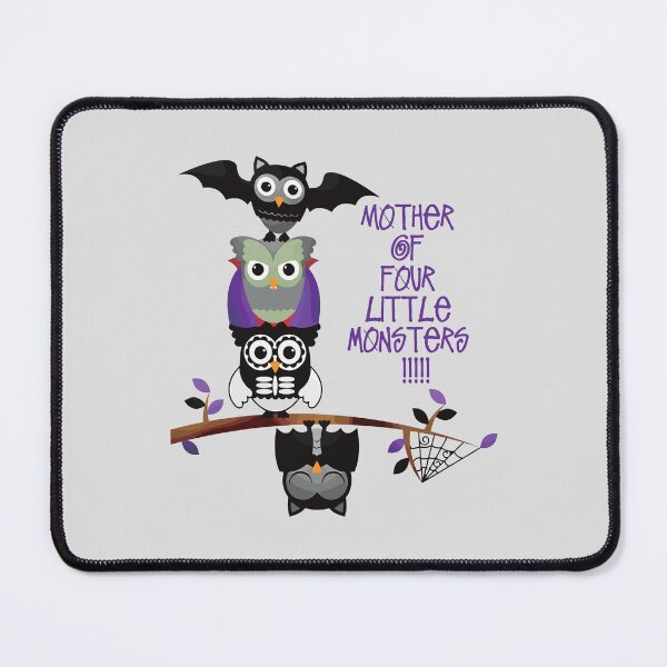 Item preview, Mother of Four Little Monsters (on Lt. Grey) designed and sold by PawsitiveMum3.
