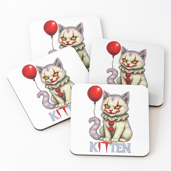 Item preview, Kitten IT Penny-wise Horror Movie Mashup Red Balloon designed and sold by YAWO-PAE.