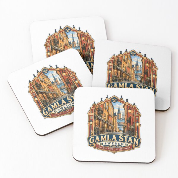 Item preview, Gamla Stan Sweden Colorful Heart Of Stockholm Travel Souvenir designed and sold by RetroMini2026.
