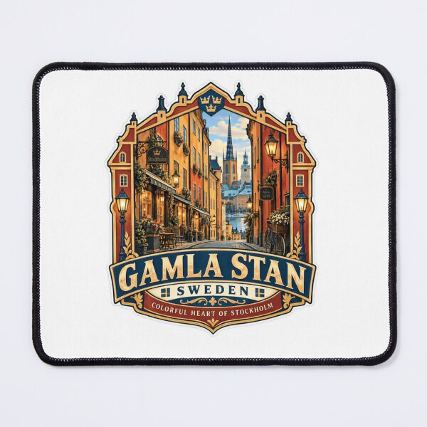 Item preview, Gamla Stan Sweden Colorful Heart Of Stockholm Travel Souvenir designed and sold by RetroMini2026.