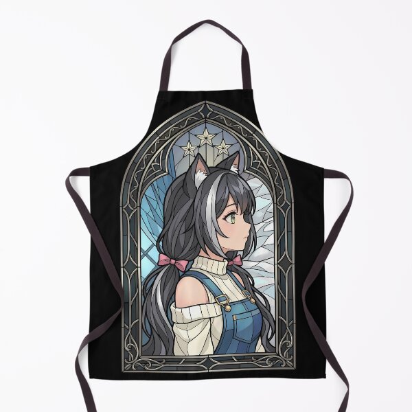 Item preview, Kyaru Princess Connect Soft Blue Stained Glass Cat Girl designed and sold by mildaclairmo.