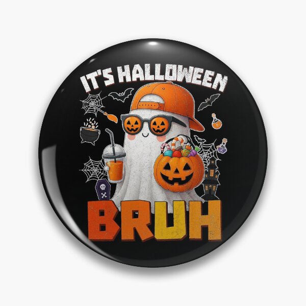 Item preview, It's Halloween Bruh Ghost Pumpkin Kids Halloween Costume designed and sold by nryum.