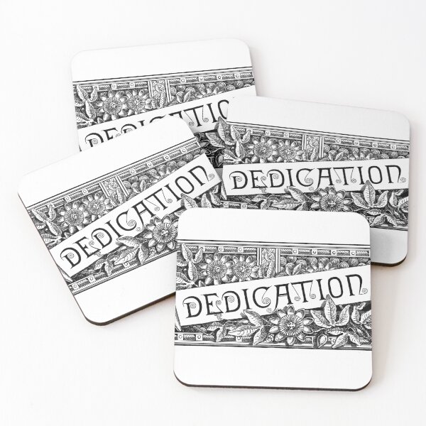 Item preview, Dedication in a Victorian floral engraved border designed and sold by barefootliam.