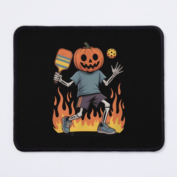 Item preview, Spooky Dink Spooky Pumpkin Head Skeleton Pickleball designed and sold by ZariahNey.