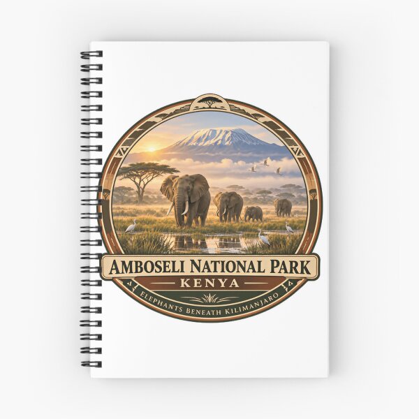Item preview, Amboseli National Park Kenya Elephants Beneath Kilimanjaro African Safari Wildlife Travel designed and sold by Star3NowForMe.