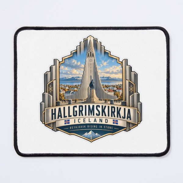 Item preview, Hallgrimskirkja Iceland Reykjavik Rising In Stone Travel Vacation Souvenir designed and sold by RetroMini2026.