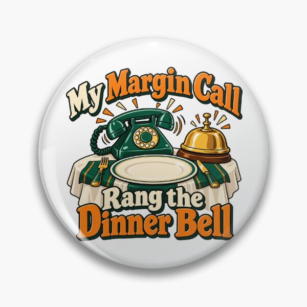 Item preview, Margin Call Dinner Bell Trading Humor Cartoon designed and sold by Bikivuno.