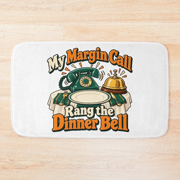 Item preview, Margin Call Dinner Bell Trading Humor Cartoon designed and sold by Bikivuno.