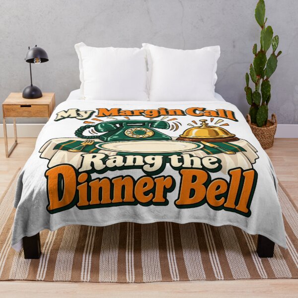 Item preview, Margin Call Dinner Bell Trading Humor Cartoon designed and sold by Bikivuno.