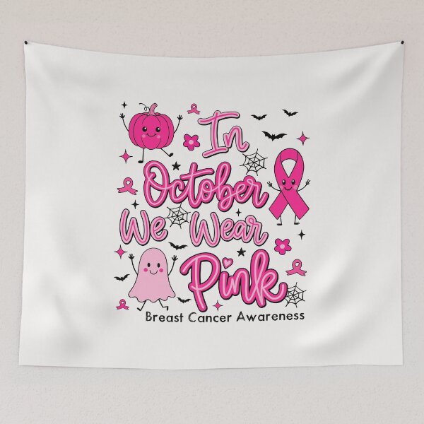 Item preview, Halloween In October We Wear Pink Doodle Breast Cancer  Awareness  designed and sold by jackelmbradyt.