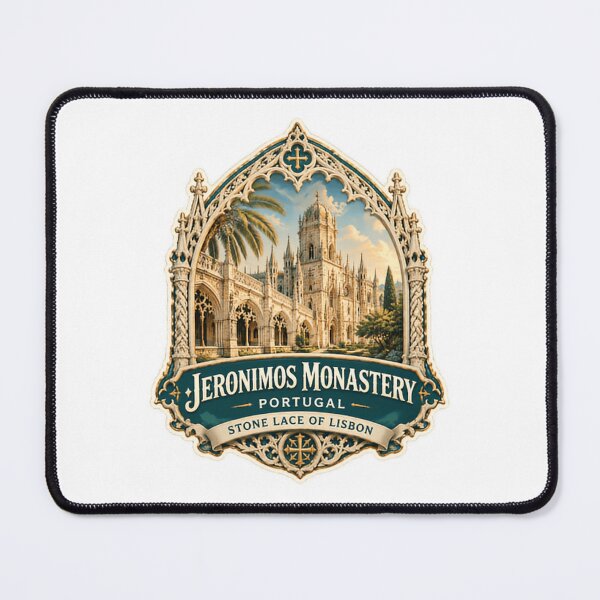 Item preview, Jeronimos Monastery Portugal Stone Lace Of Lisbon Travel Landmark Explorer designed and sold by Star3NowForMe.
