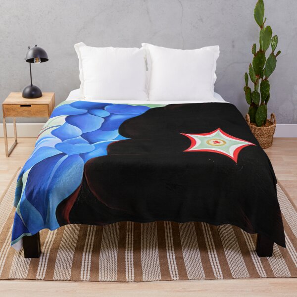 Item preview, Black hollyhock - blue larkspur designed and sold by EtherShadeArt.