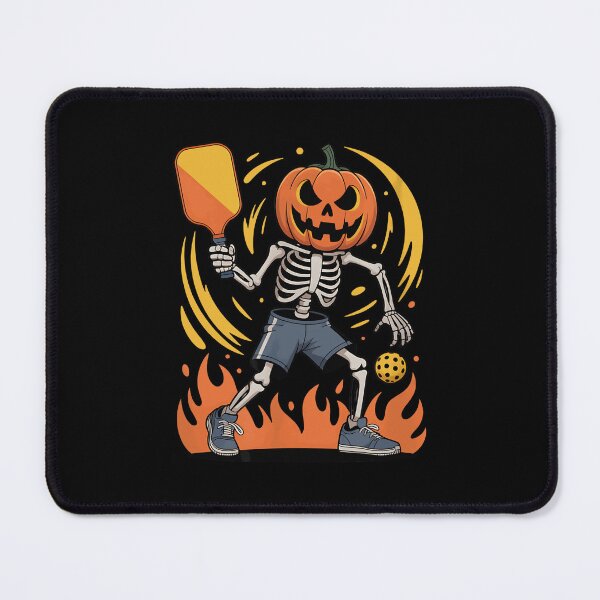 Item preview, Spooky Dink Spooky Pumpkin Head Skeleton Pickleball designed and sold by ZariahNey.