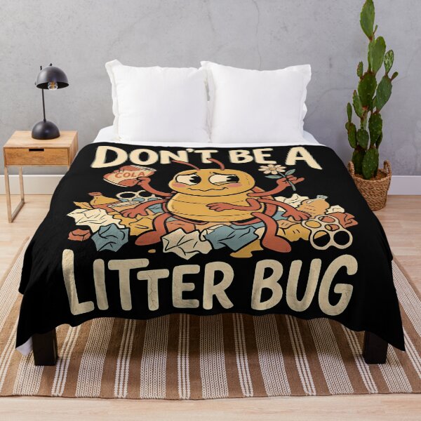 Item preview, Don't Be a Litter Bug Retro Cartoon designed and sold by OwenFuhrman.