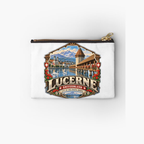 Item preview, Lucerne Switzerland City Of The Chapel Bridge Swiss Travel Landmark Vacation Memory designed and sold by RetroMini2026.