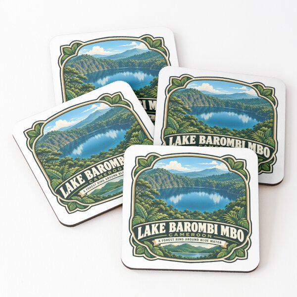 Item preview, Lake Barombi Mbo Cameroon A Forest Ring Around Blue Water African Travel Souvenir designed and sold by Star3NowForMe.