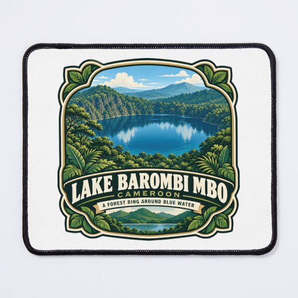 Item preview, Lake Barombi Mbo Cameroon A Forest Ring Around Blue Water African Travel Souvenir designed and sold by Star3NowForMe.