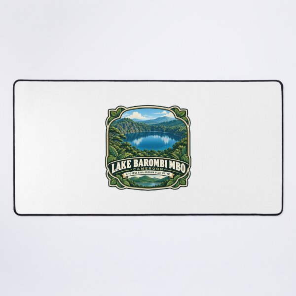 Item preview, Lake Barombi Mbo Cameroon A Forest Ring Around Blue Water African Travel Souvenir designed and sold by Star3NowForMe.