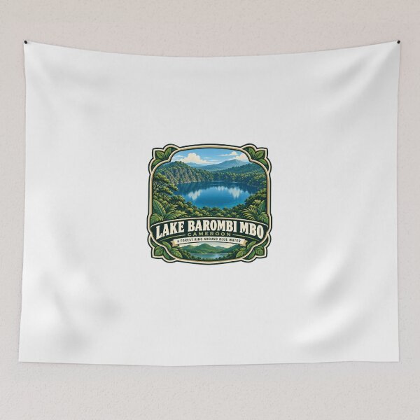 Item preview, Lake Barombi Mbo Cameroon A Forest Ring Around Blue Water African Travel Souvenir designed and sold by Star3NowForMe.