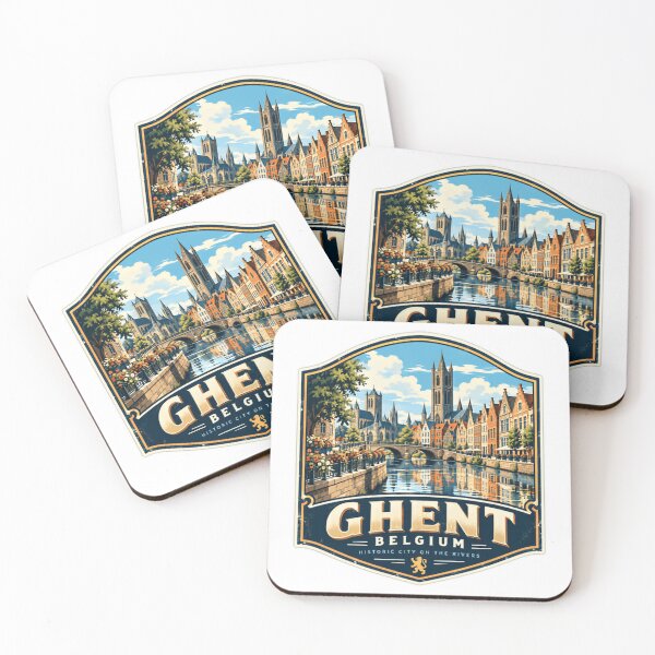 Item preview, Ghent Belgium Historic City On The Rivers European Travel Tourist designed and sold by Simsimah26Parks.