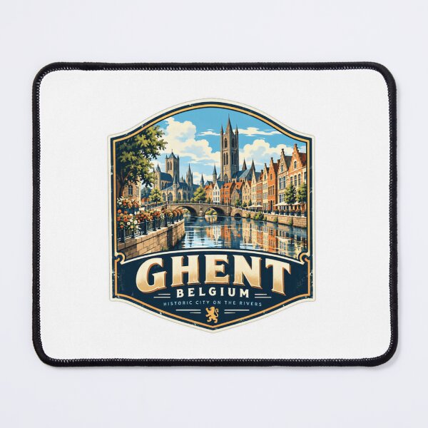 Item preview, Ghent Belgium Historic City On The Rivers European Travel Tourist designed and sold by Simsimah26Parks.
