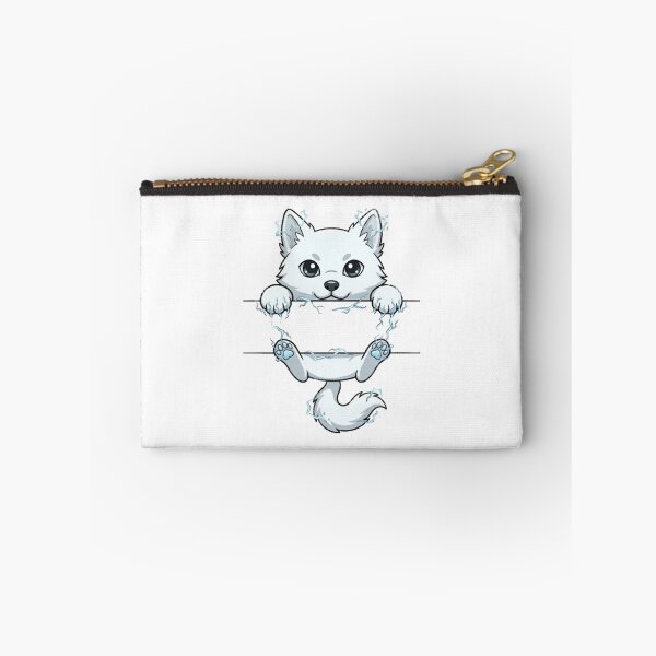 Item preview, Electric Arctic Fox Peeking - Cute Lightning Fox designed and sold by PetalsPaws.