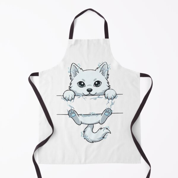 Item preview, Electric Arctic Fox Peeking - Cute Lightning Fox designed and sold by PetalsPaws.