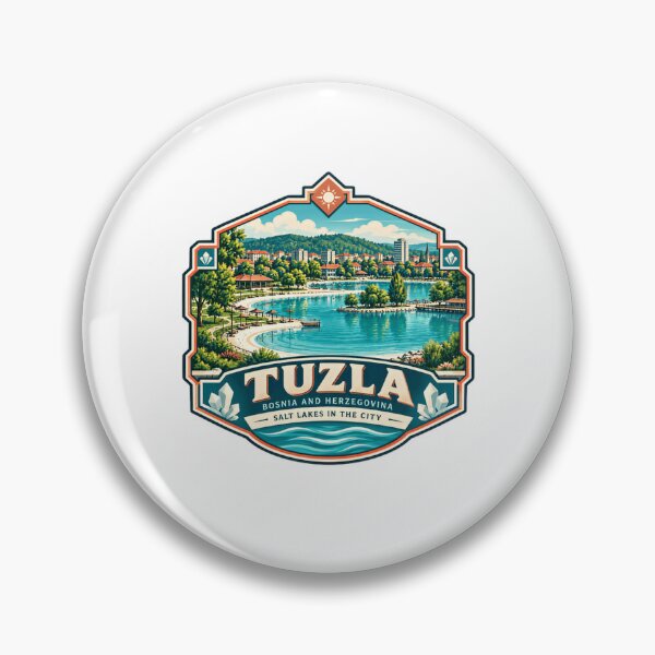 Item preview, Tuzla Bosnia And Herzegovina Salt Lakes In The City Travel Destination Tourist designed and sold by RetroMini2026.
