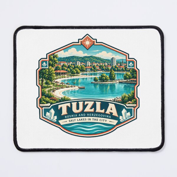 Item preview, Tuzla Bosnia And Herzegovina Salt Lakes In The City Travel Destination Tourist designed and sold by RetroMini2026.
