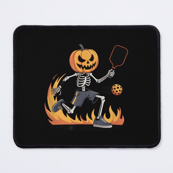 Item preview, Spooky Dink Spooky Pumpkin Head Skeleton Pickleball designed and sold by ZariahNey.