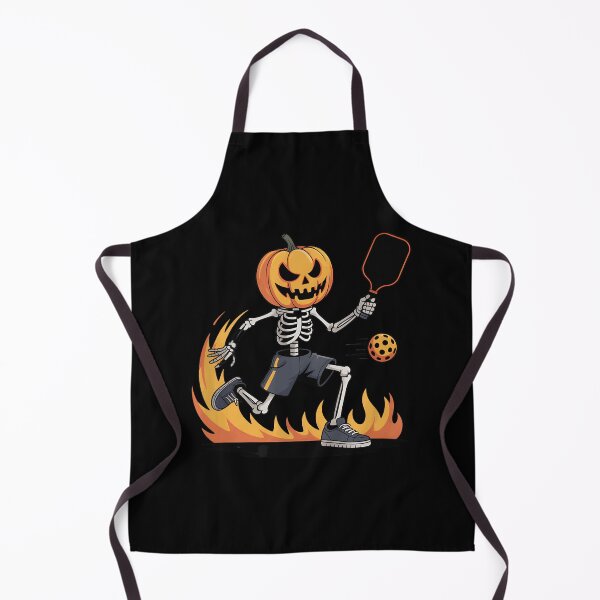 Item preview, Spooky Dink Spooky Pumpkin Head Skeleton Pickleball designed and sold by ZariahNey.