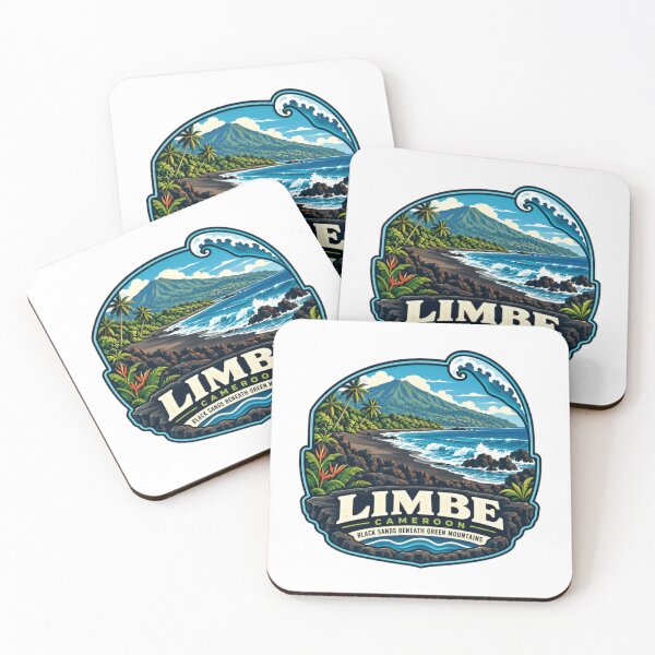 Item preview, Limbe Cameroon Black Sands Beneath Green Mountains Africa Travel Destination designed and sold by RetroMini2026.