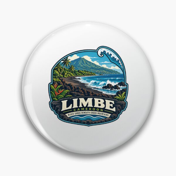 Item preview, Limbe Cameroon Black Sands Beneath Green Mountains Africa Travel Destination designed and sold by RetroMini2026.