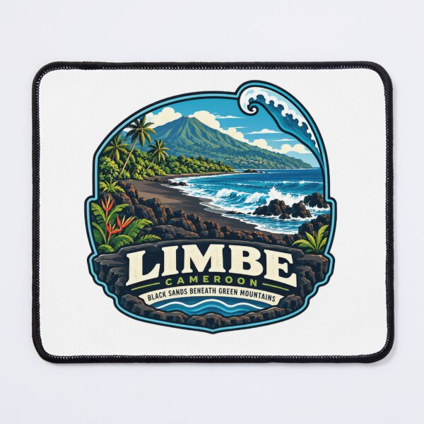 Item preview, Limbe Cameroon Black Sands Beneath Green Mountains Africa Travel Destination designed and sold by RetroMini2026.