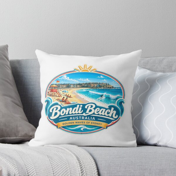 Item preview, Bondi Beach Australia Golden Waves Of Sydney Travel Souvenir Surfing Beach designed and sold by Star3NowForMe.