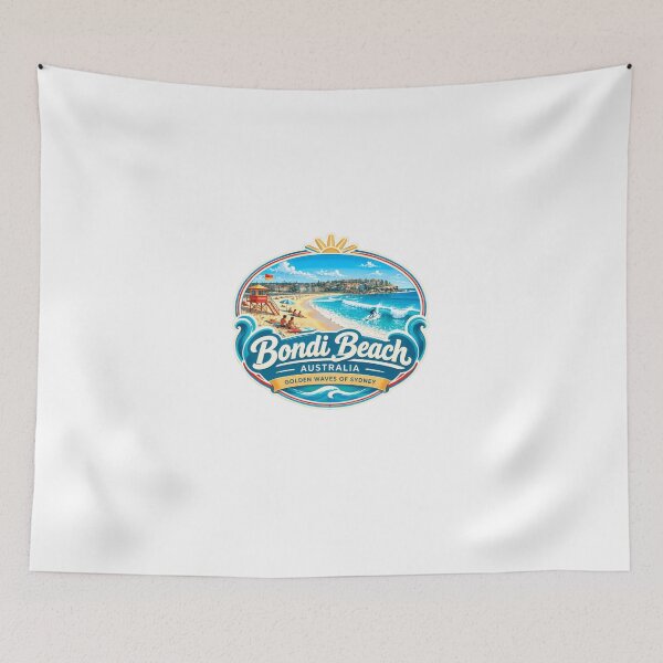 Item preview, Bondi Beach Australia Golden Waves Of Sydney Travel Souvenir Surfing Beach designed and sold by Star3NowForMe.
