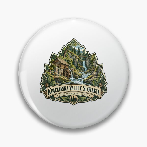Item preview, Kvačianska Valley Slovakia Water Through The Woods Slovakian Travel Souvenir Nature Lover Hiker Gift designed and sold by RetroMini2026.