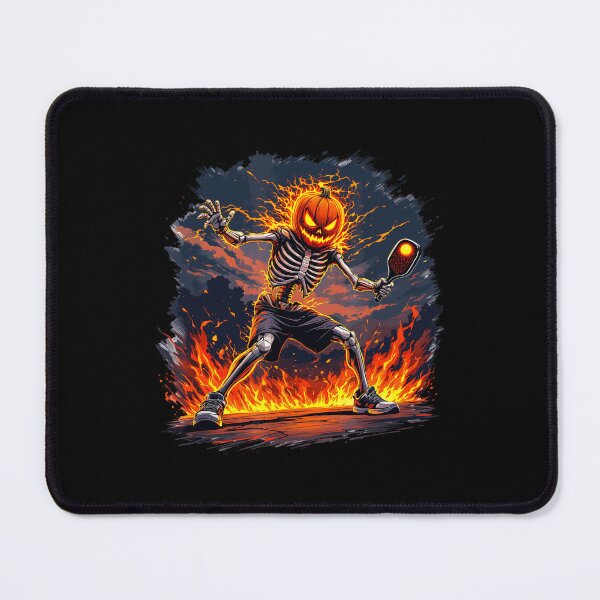 Item preview, Spooky Dink Spooky Pumpkin Head Skeleton Pickleball designed and sold by ZariahNey.